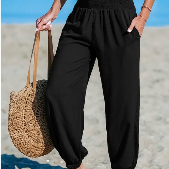 Cupshe Ocean Mist Black Pants - Picture 2 of 3